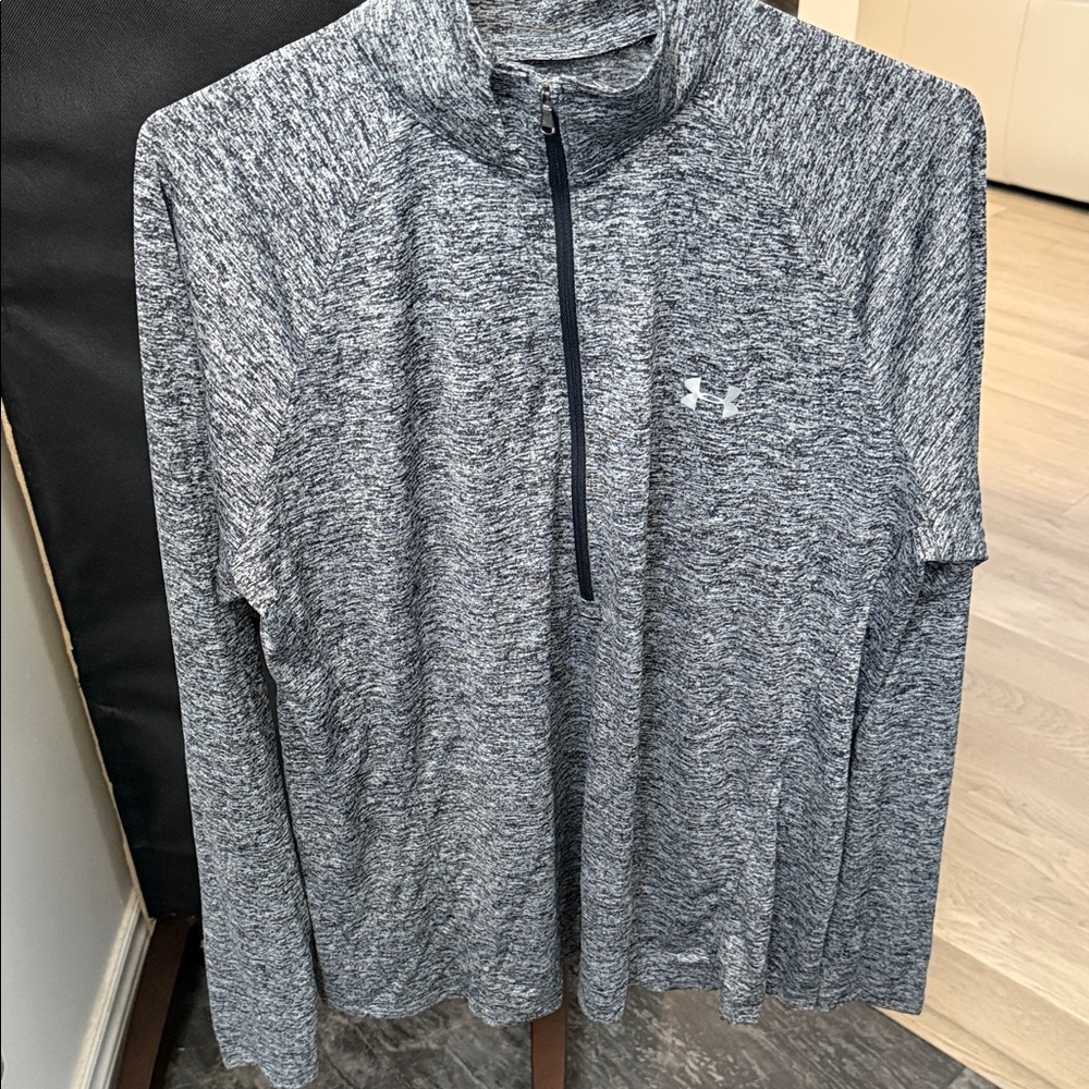 Under Armour Women's Heathered Blue Long Sleeve Top